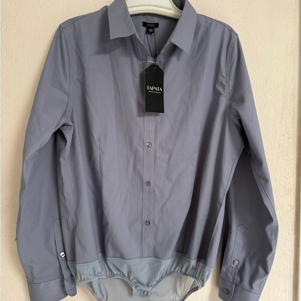 Tapia Women's Elegant Gray Dress Shirt